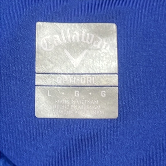 Callaway Men’s Opti-Dri Blue Golf Polo Shirt sz L - Picture 3 of 4